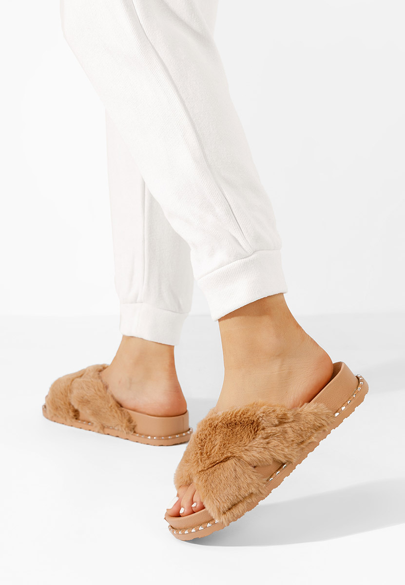 Pantoufles femme chameau Lightness