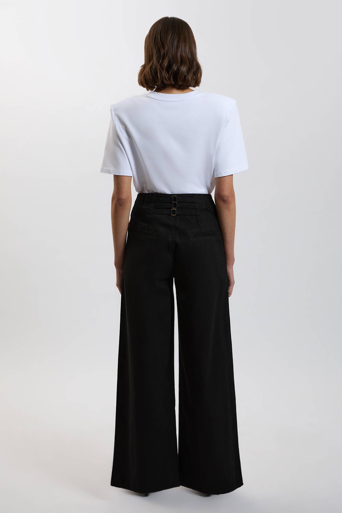 KarenMillen Jean Large En Denim Avec Détails De Coutures