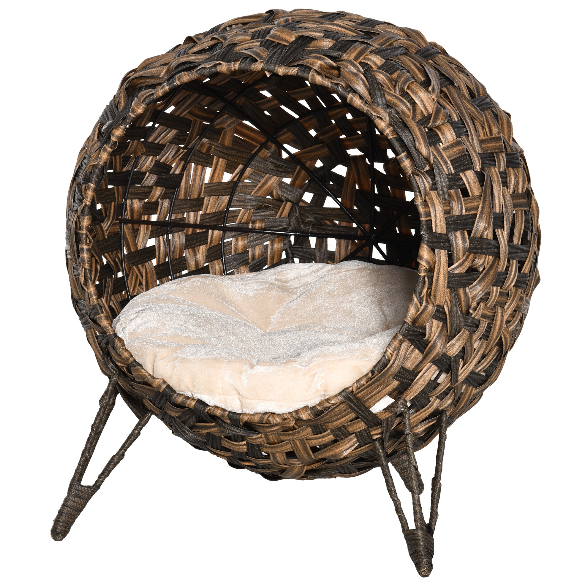 PawHut Katzenhaus braun Ø52 x 58 cm