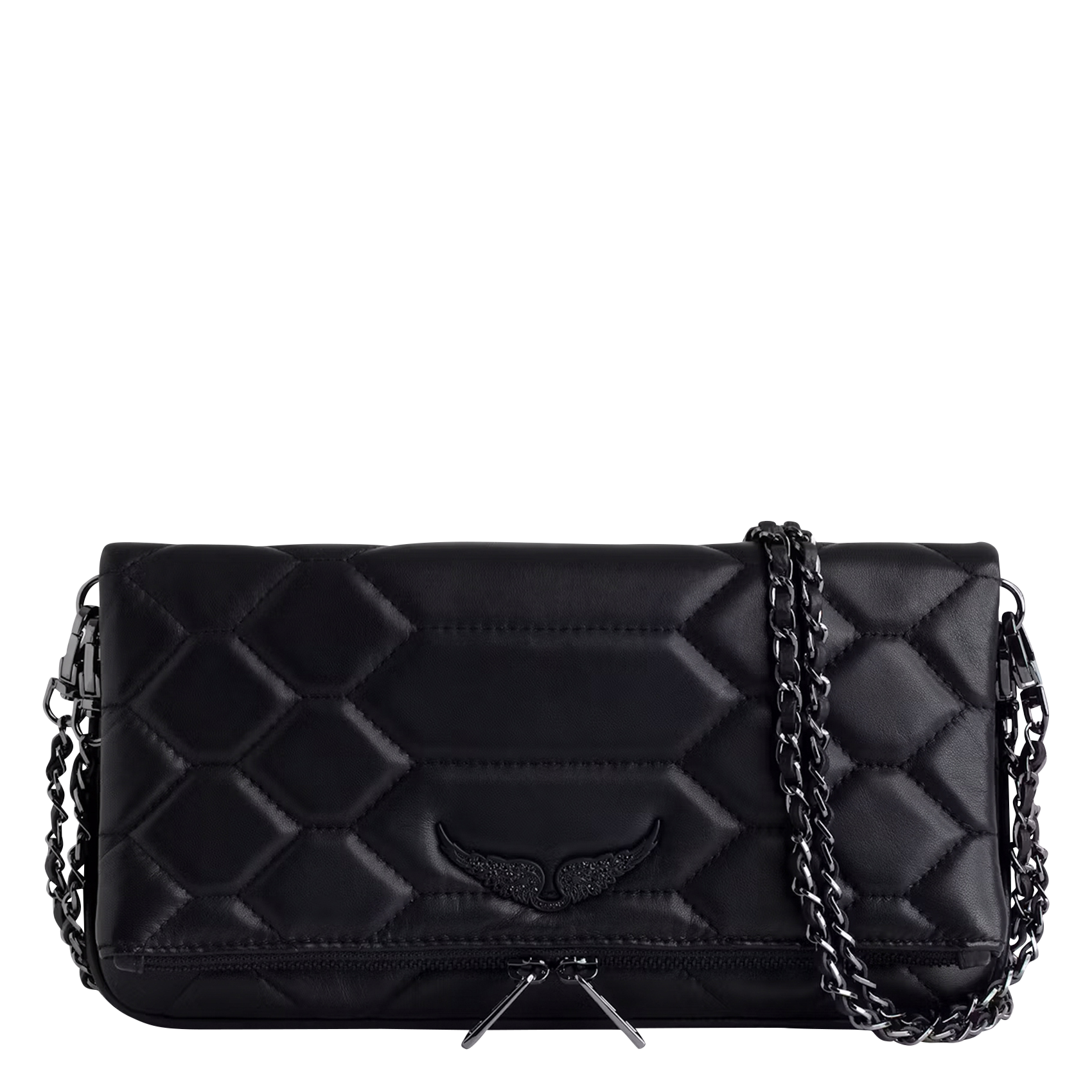 ROCK XL - Pochette en cuir matelassée | Noir