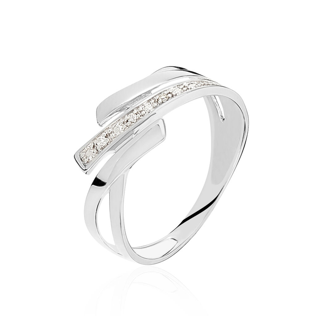 Bague Nermine Or Blanc Diamant