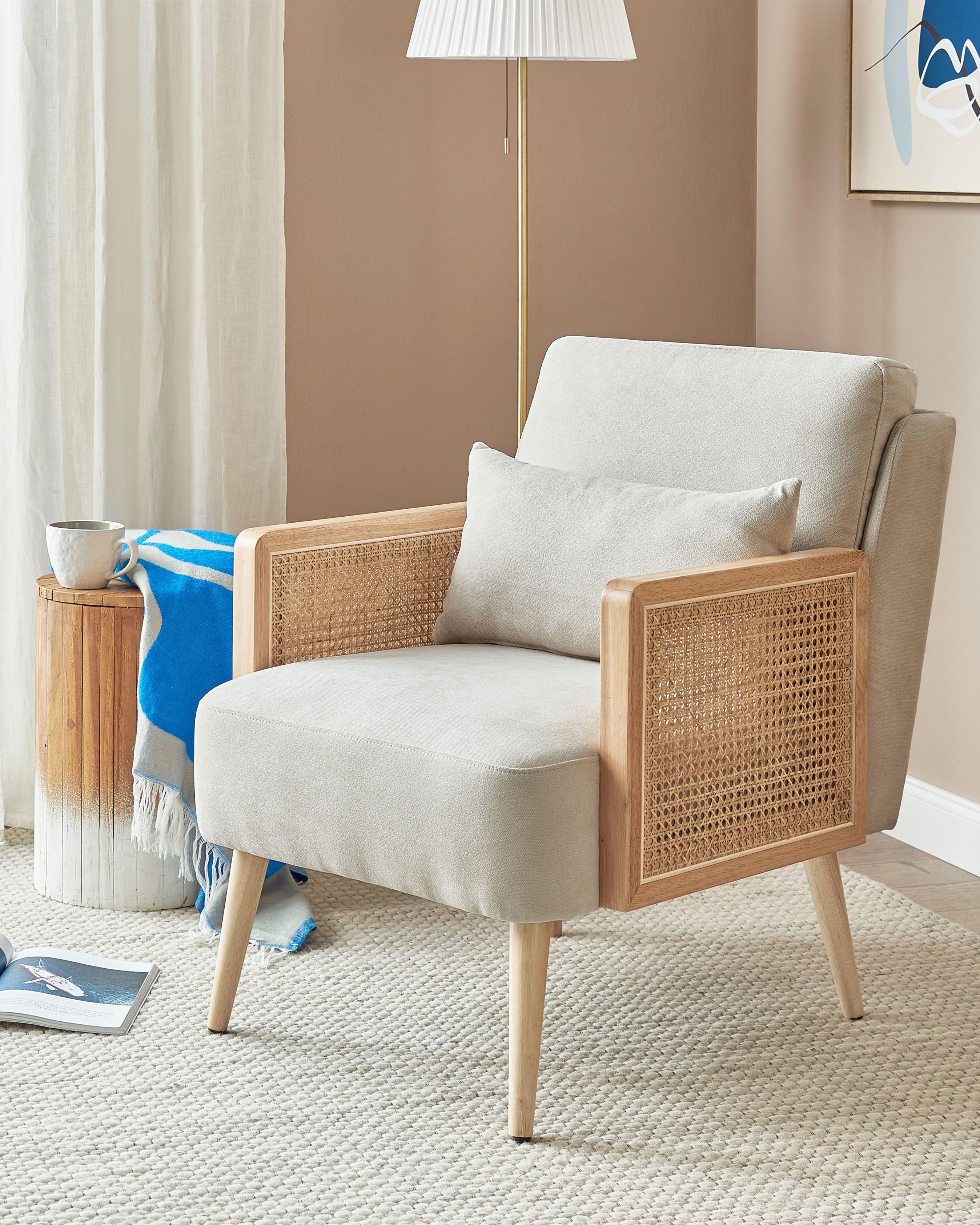Fauteuil ORUM Stof Lichtbeige