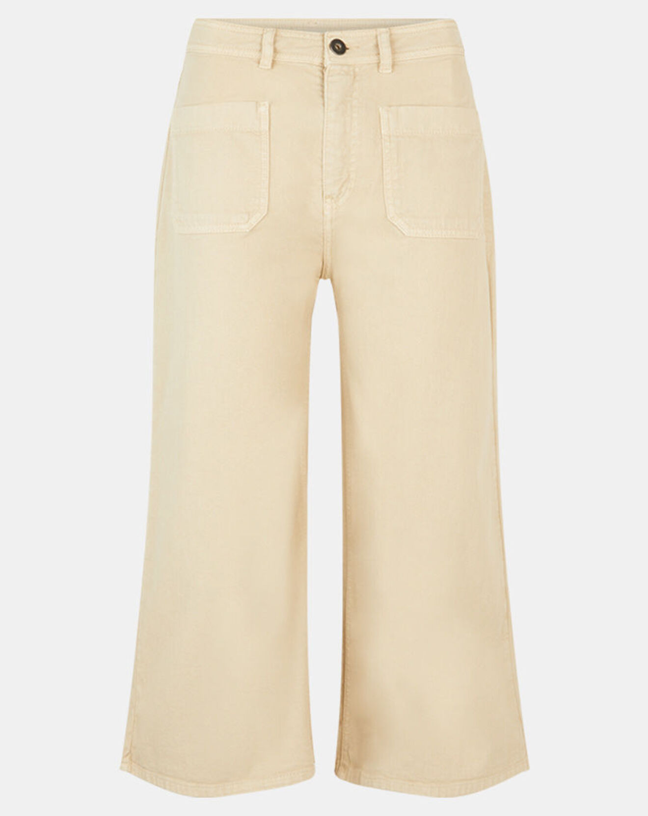 Galeries Lafayette Jean style jupe culotte en Coton Regan Dumbo écru