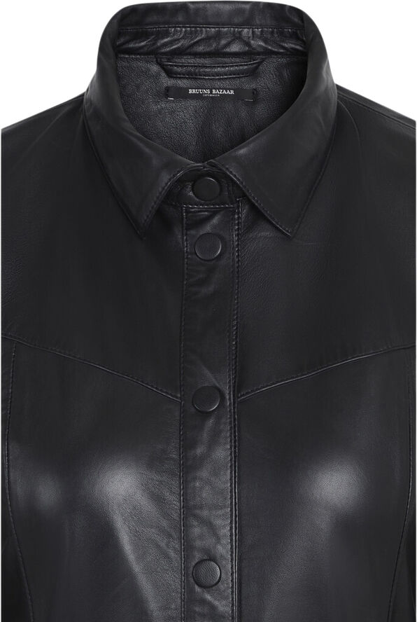 Bruuns Bazaar SoftyBBZadene leather dress Black