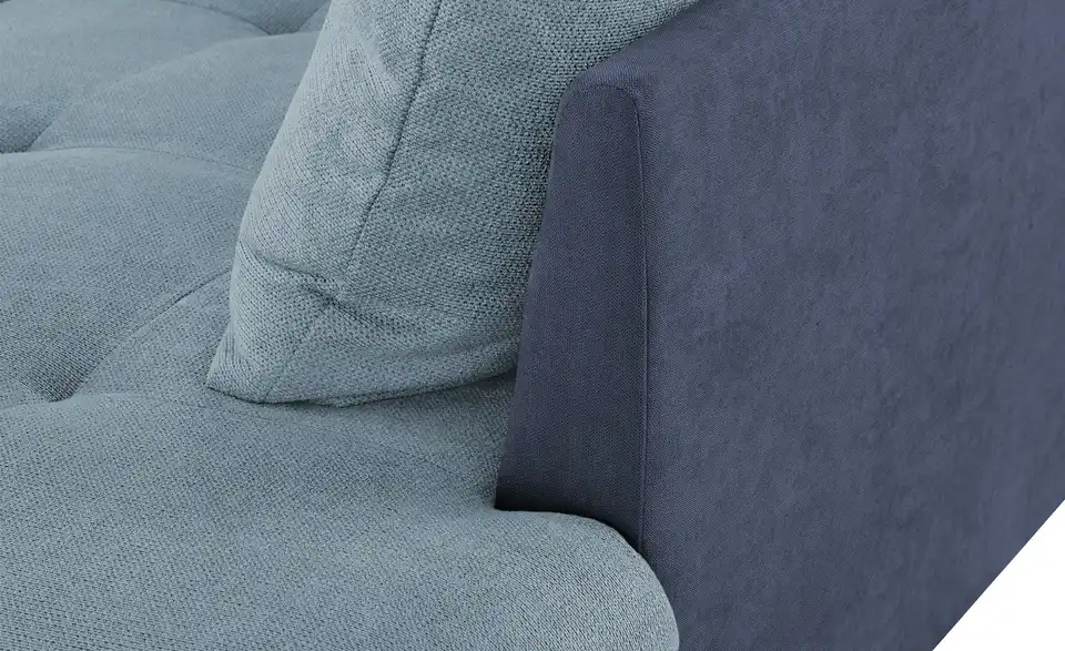 Ecksofa Krissy Taubengrau, Marineblau rechts