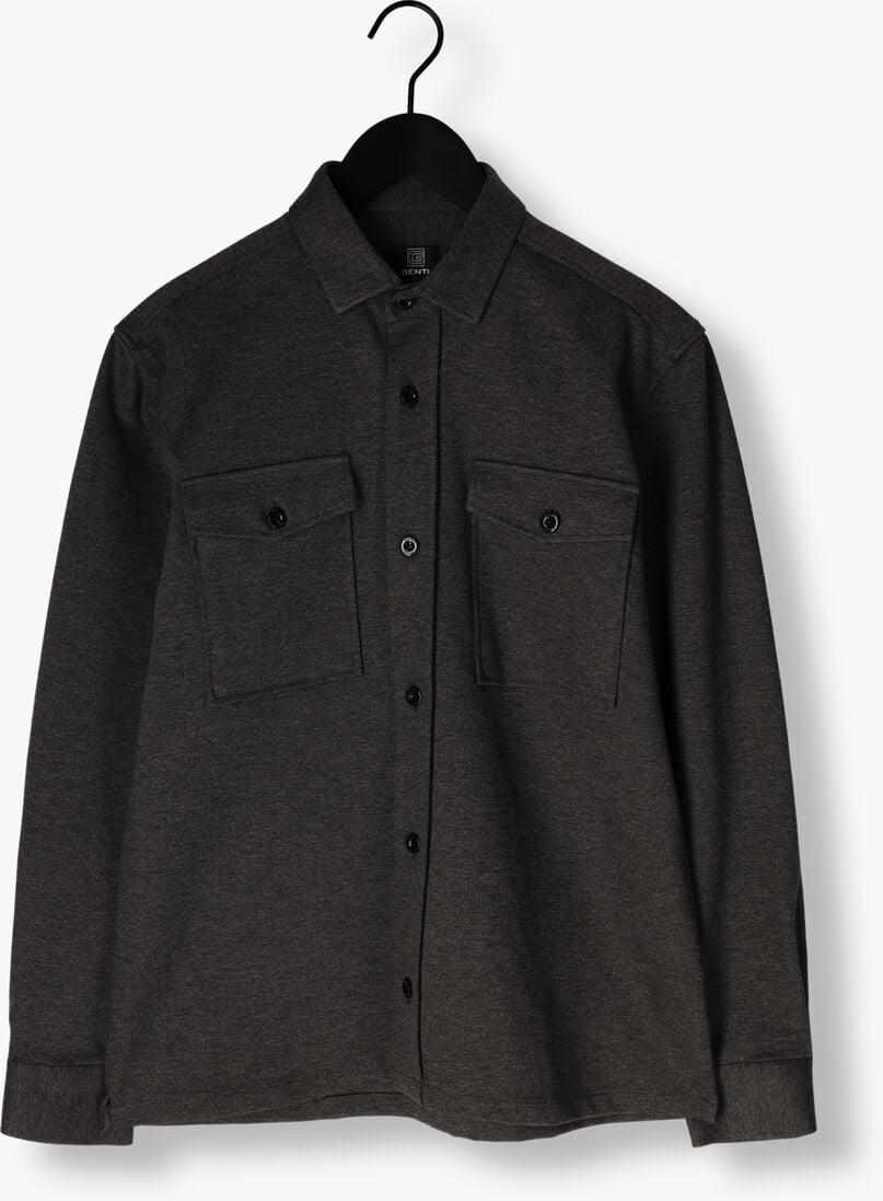 donkergrijze genti overshirt midtown relaxed fit