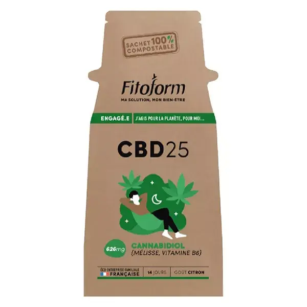 Fitoform CBD25 Erva-cidreira Vitamina B6 Ecopack 14 pastilhas