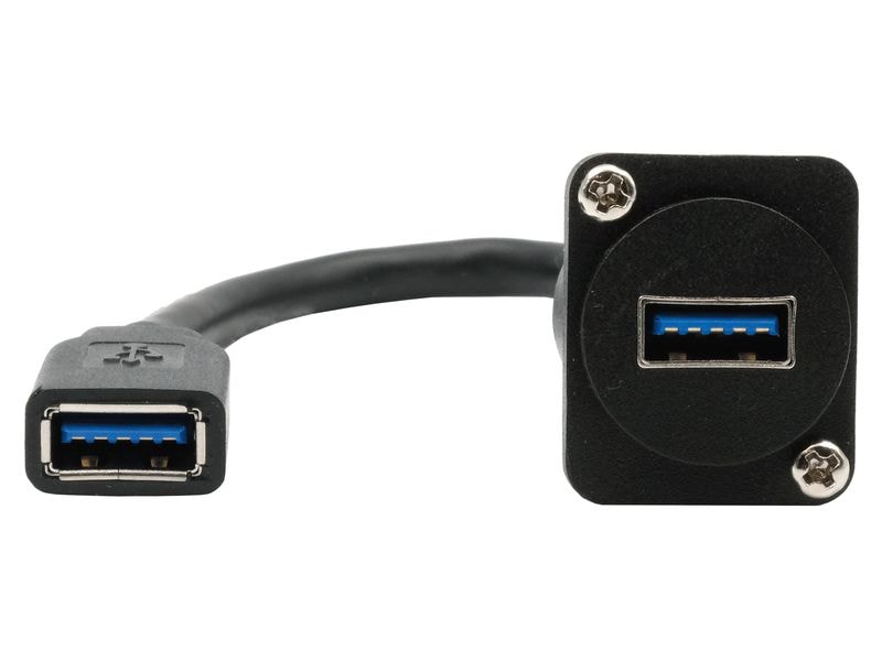 Exsys USB 3.1 Adapter D-Typ Kabel USB-A Buchse - USB-A Buch D-Typ Kabel-Adapter USB-A Buchse zu Buchse, USB 3.2 Gen 1, 20 cm