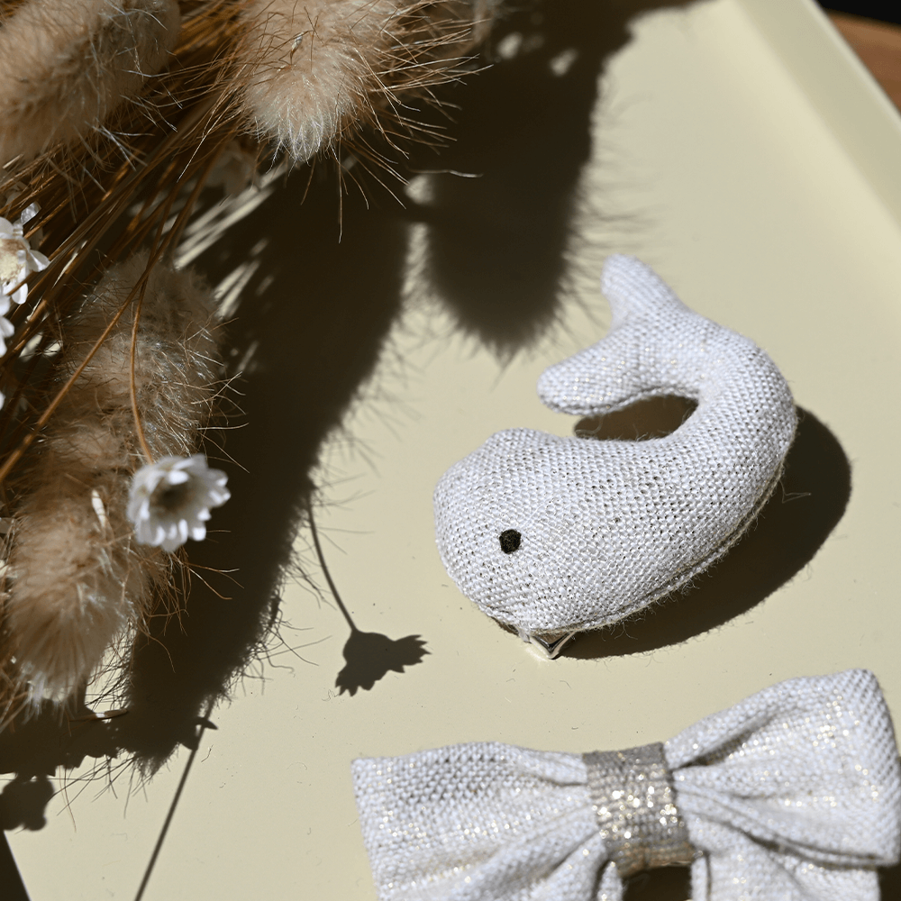 Barrette Baleine Lin Pailleté