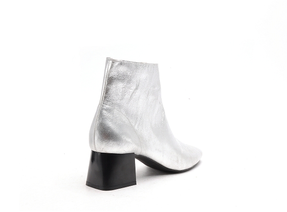 Fricote boots bottine talons femme 39532 metal argent