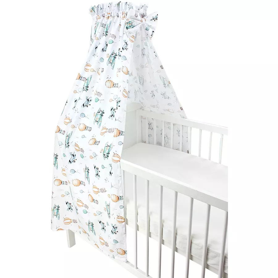 TupTam Babybett Himmel mit Schleifchen grünweiß