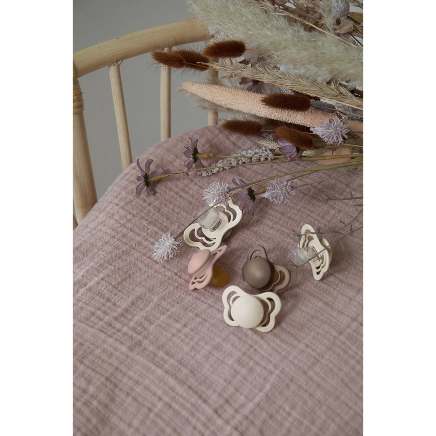 BIBS® Schnuller Couture Ivory  Blush Silikon 0-6 Monate, 4 Stk.