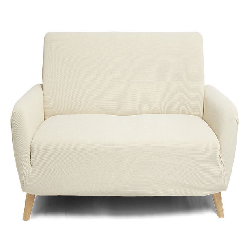Protège fauteuil extensible L90x145cm velours côtelé beige