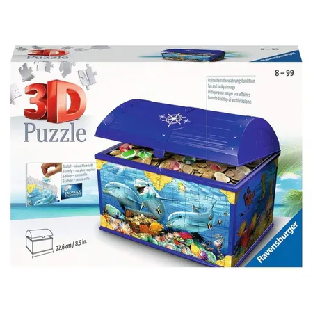 Ravensburger 3D Puzzle Schatztruhe Unterwasserwelt, 216 Teile