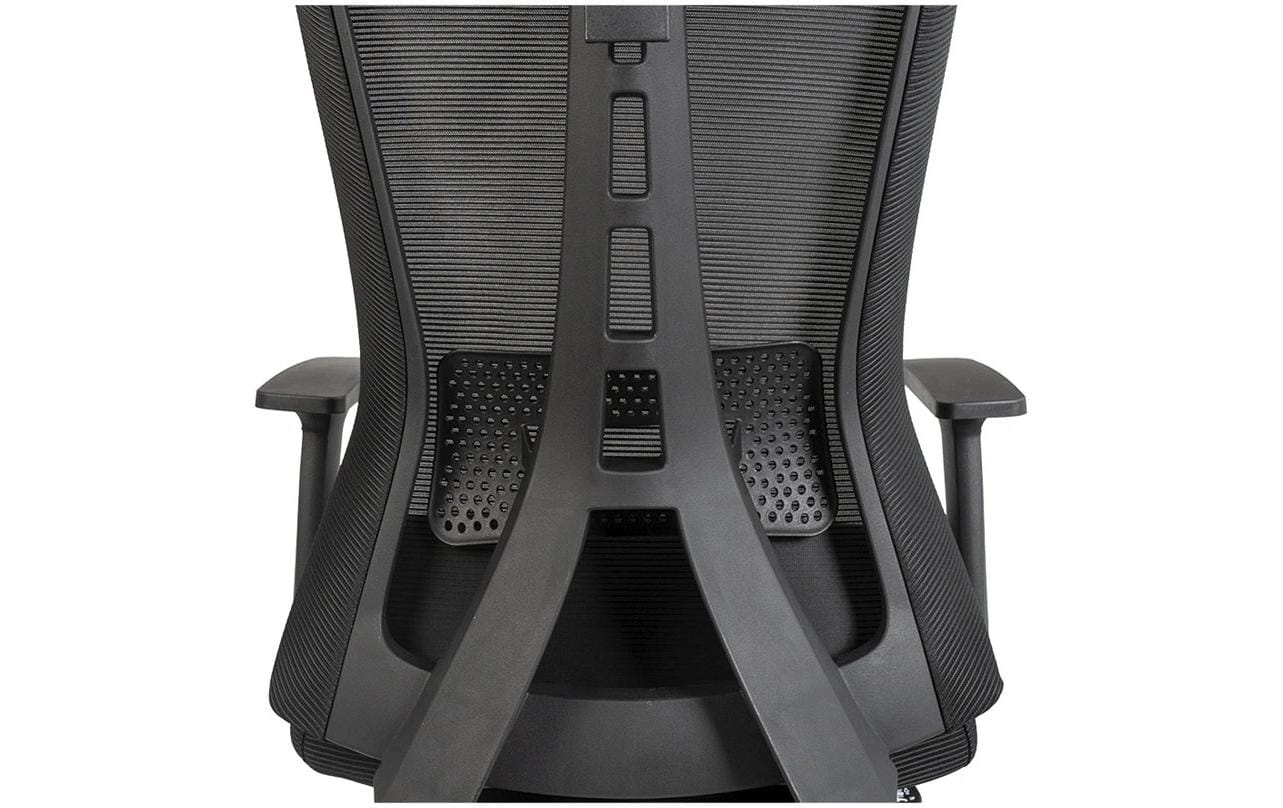 Bürostuhl ErgoFlex Schwarz<br>Drehbarer Stuhl mit Armlehnen und Kopfstütze