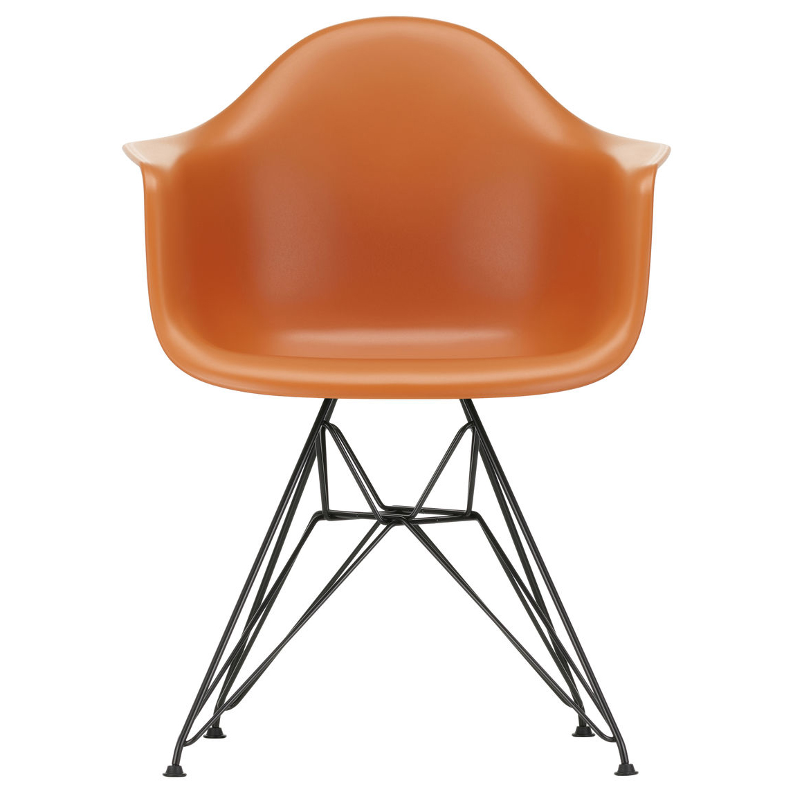 Eetkamerstoel DAR RE zwart Rusty Orange