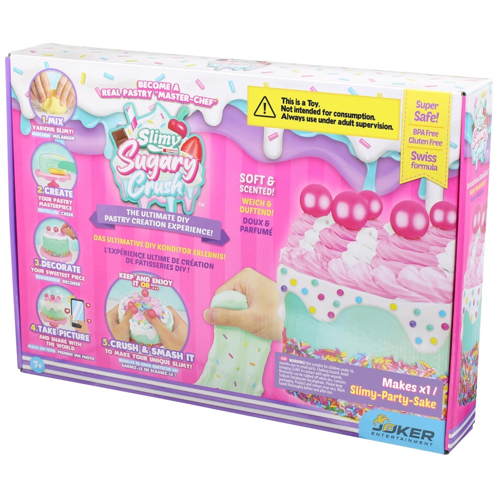 Schleimige Zucker-Crush-Gebäckserie Schleimiger Partykuchen