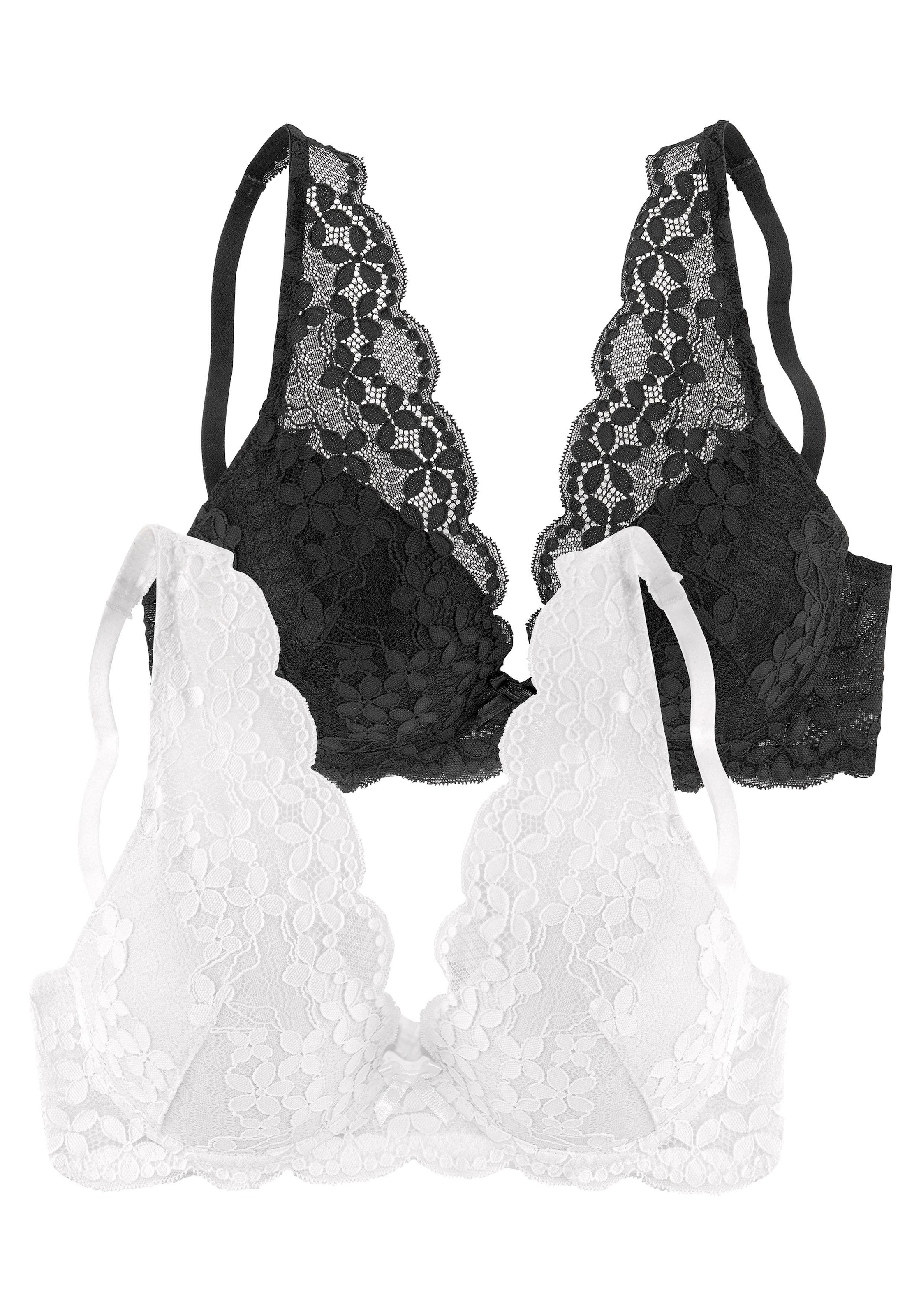 petite fleur Push-up-BH, 2 Stücker Packung, in High Apex Schnittform, Dessous
