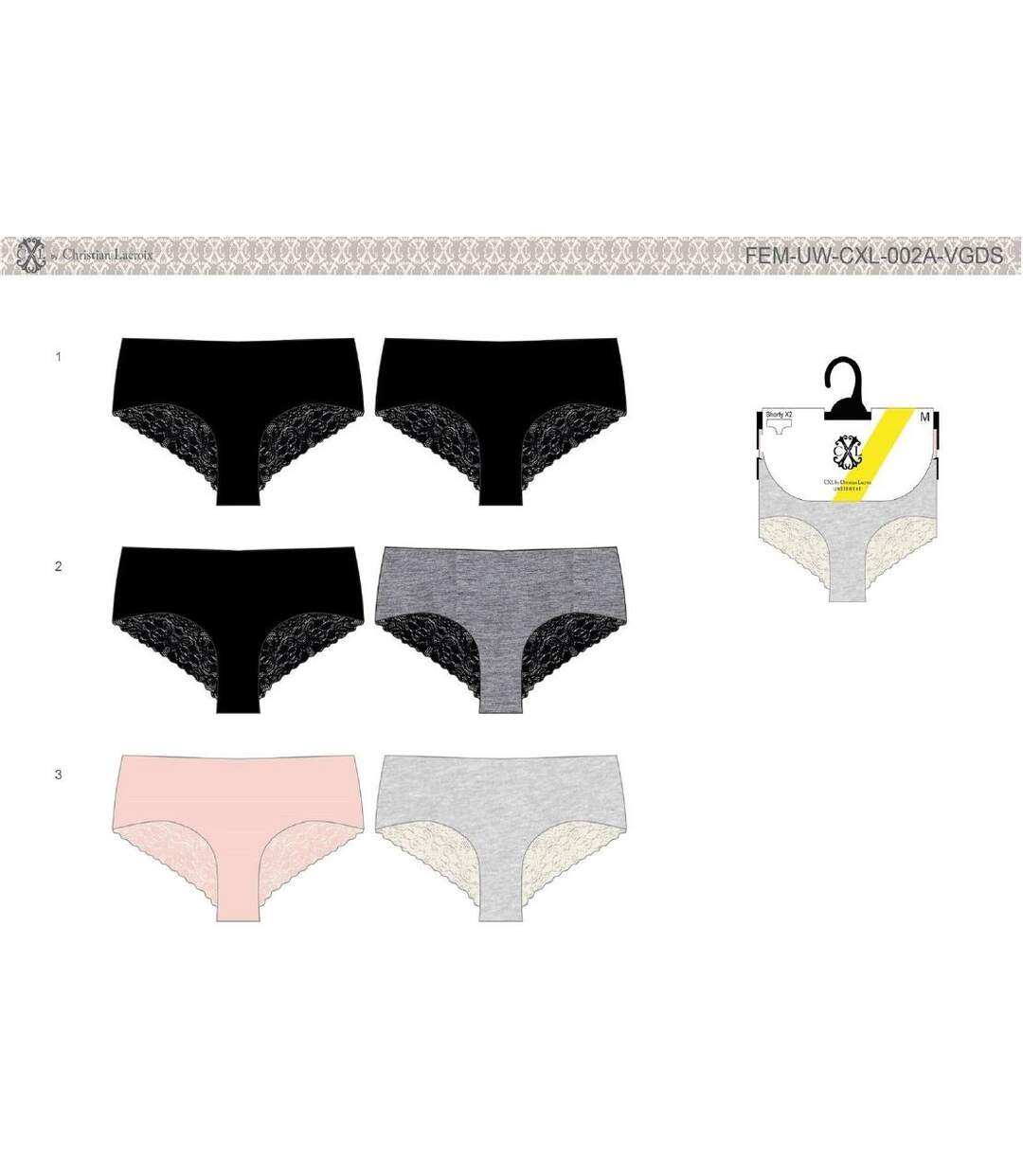 Culotte CXL By LACROIX X6 Pack de 6 Dentelle CXL0890