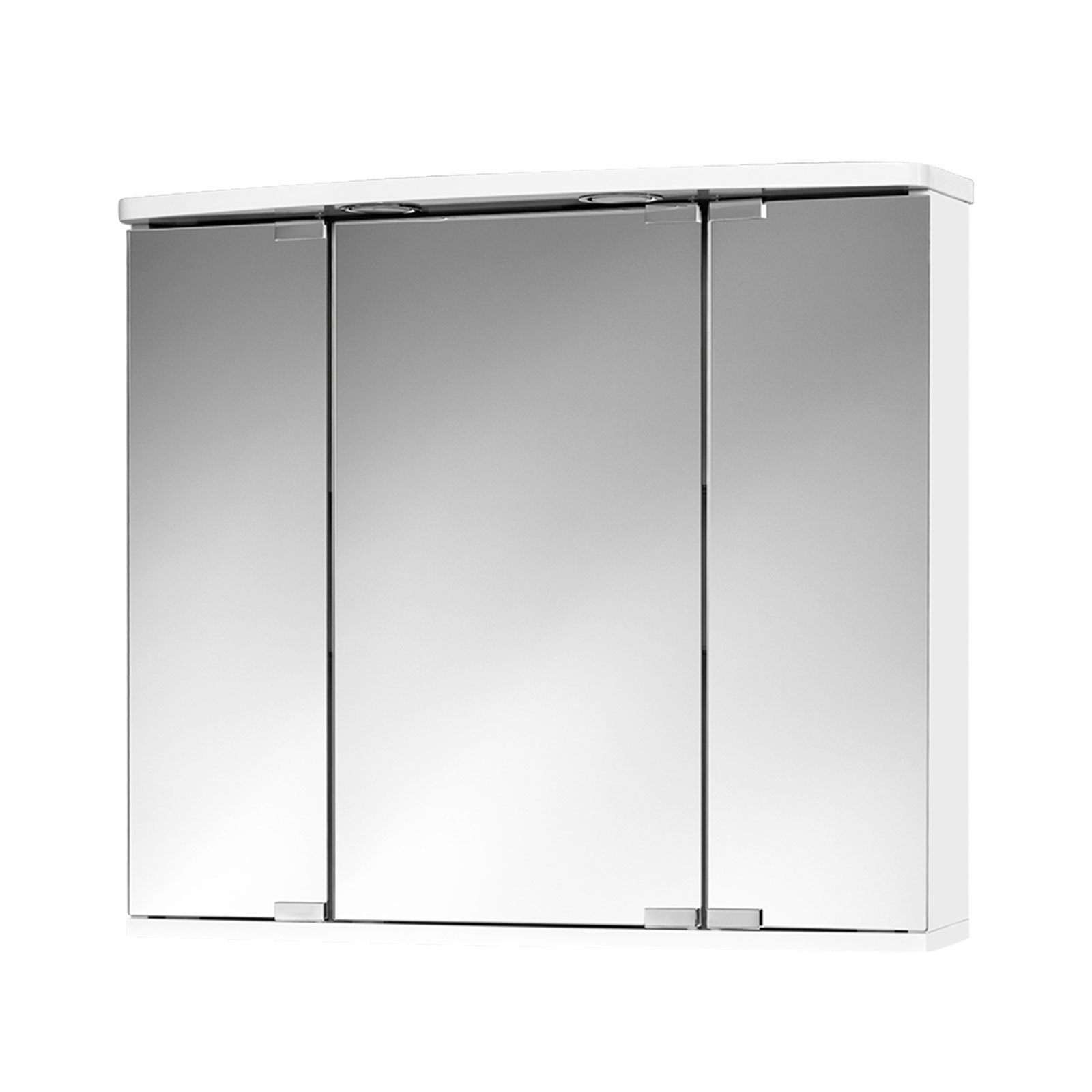 Spiegelschrank - weiß - 2 LED-Spots - 67 cm breit