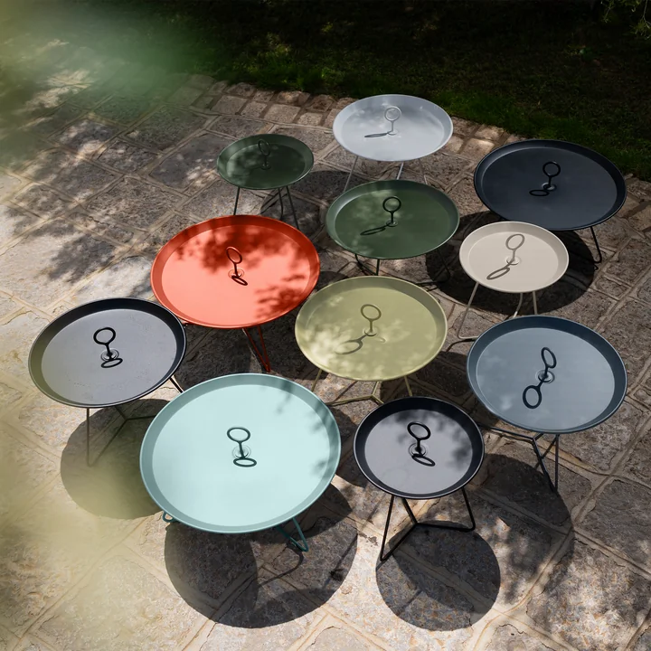 HOUE - EYELET Beistelltisch, Ø 57,5 cm, dunkelgrau