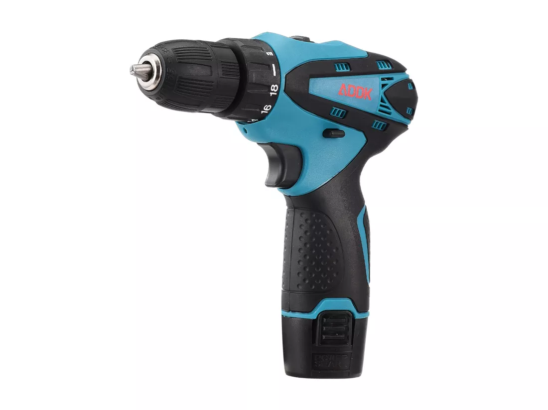Perceuse Visseuse sans Fil avec lumière LED- 12V - 1*1.5Ah Batteries - 30 accessoires - moteur brossé - bleu