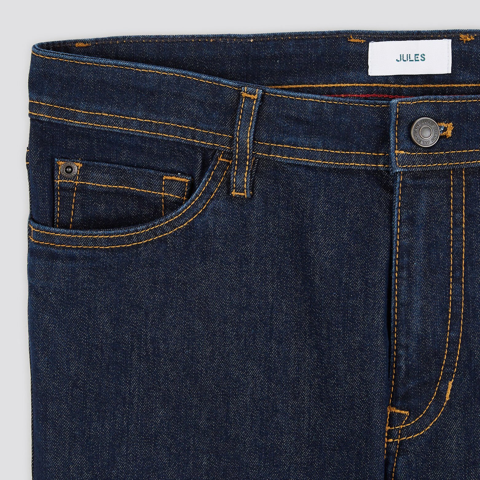 Jean slim en coton et polyester recyclés Bleu