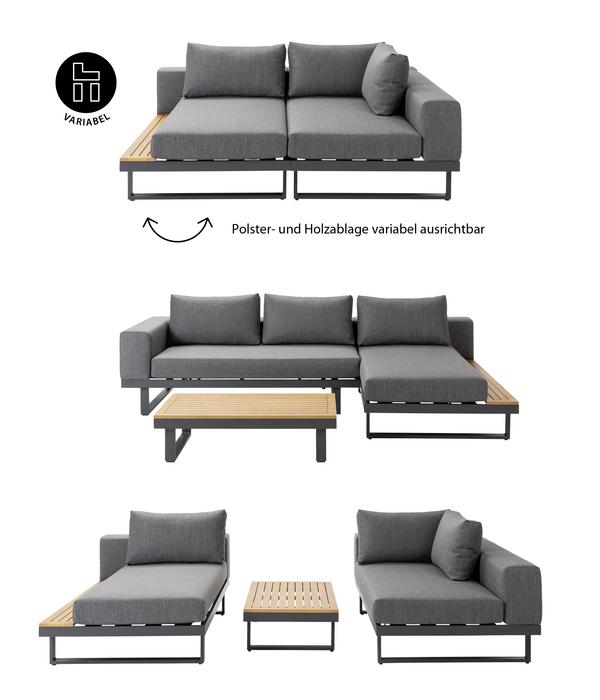 Dehner Lounge Riva, 3-teilig