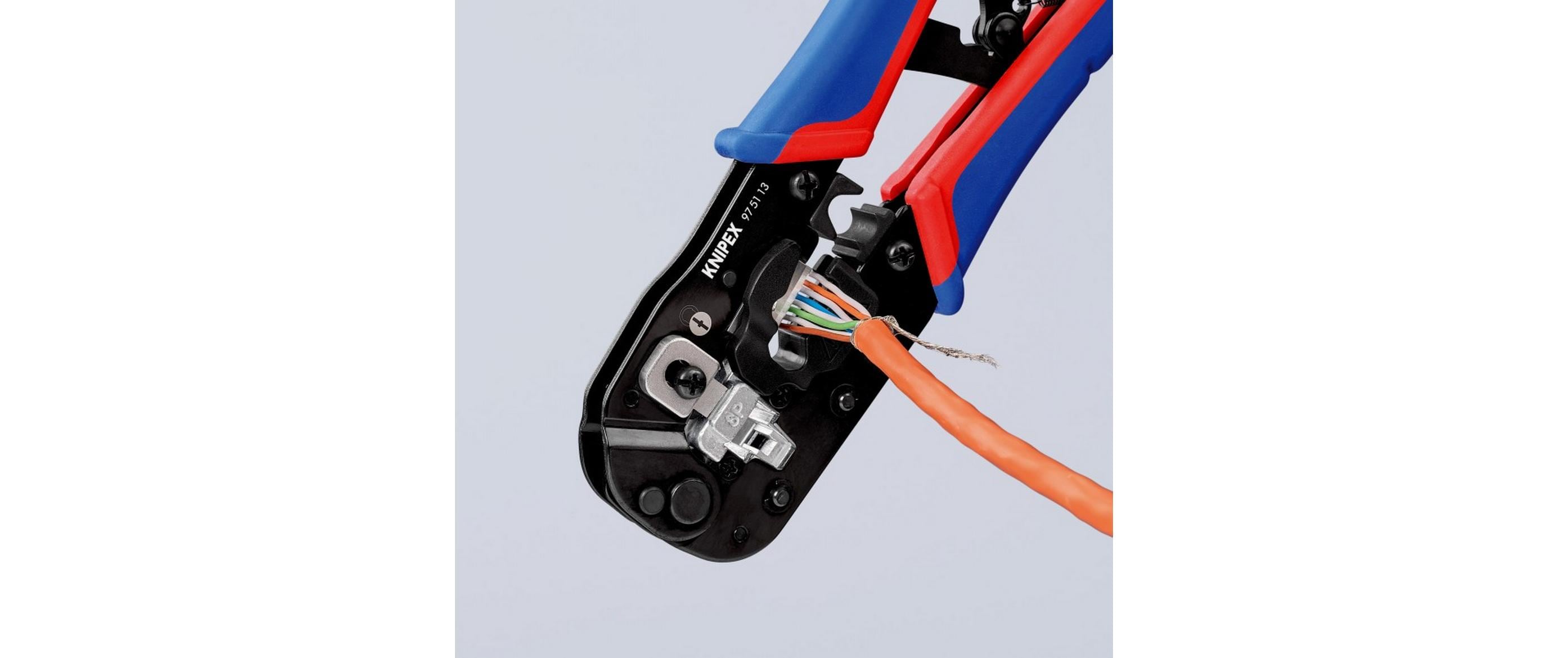 Crimpzange für RJ45-Westernstecker 190 mmCrimpzange für Kabelschnitt