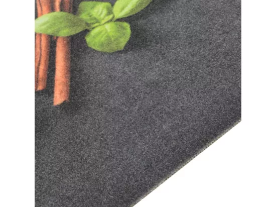Tapis de cuisine lavable impression d'épices 60x180 cm velours