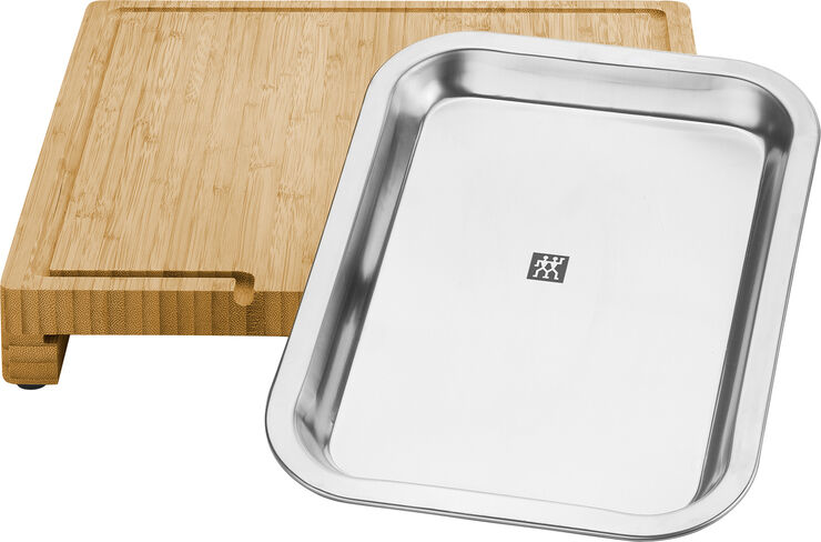 Zwilling Skærebræt Med bakke 39x30 Bambus Brun