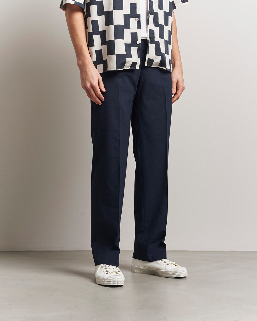 J.Lindeberg Gabi Drape Wool Pants Navy