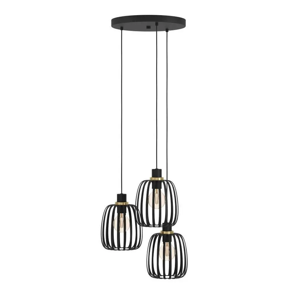 EGLO Pocicas Hanglamp - E27 - Ø 35 cm - Zwart/Goud