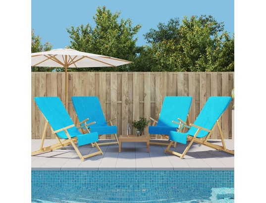 VIDAXL - Serviette de plage Serviettes de plage 4 pcs turquoise 60x135 cm tissu 400 gsm