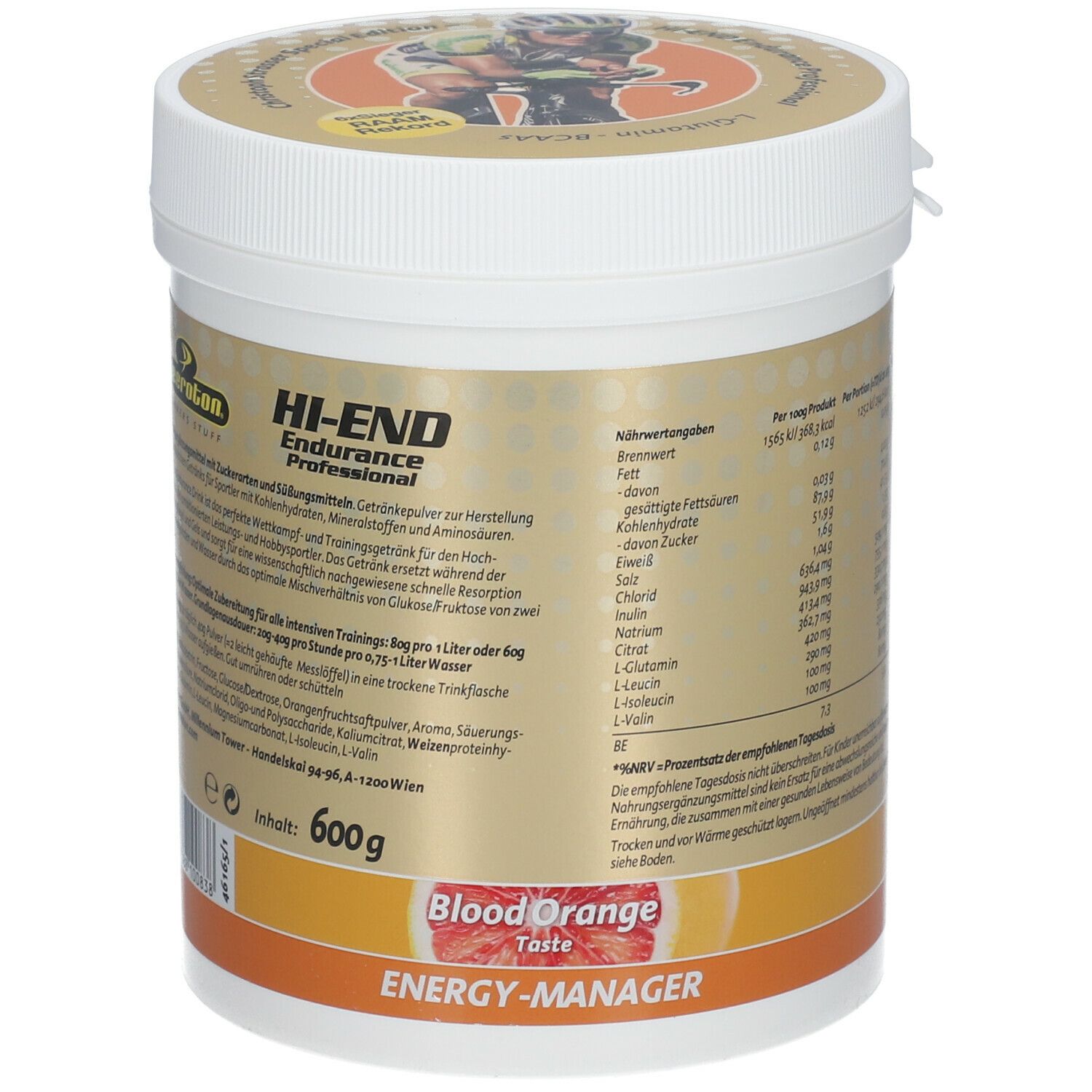 HI-END Endurance Energy Drink Professional 600g Blutorange