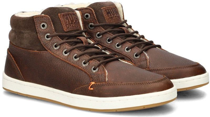 Hub - Mark Veterboots - Gevoerd - Gewaxt Nubuck - Rubberen Loopzool
