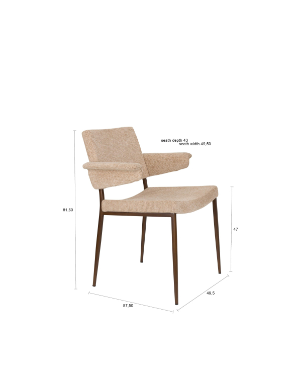 Dutchbone Portland stoel beige_1