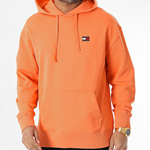 Sweat Capuche Relaxed XS Badge Orange
