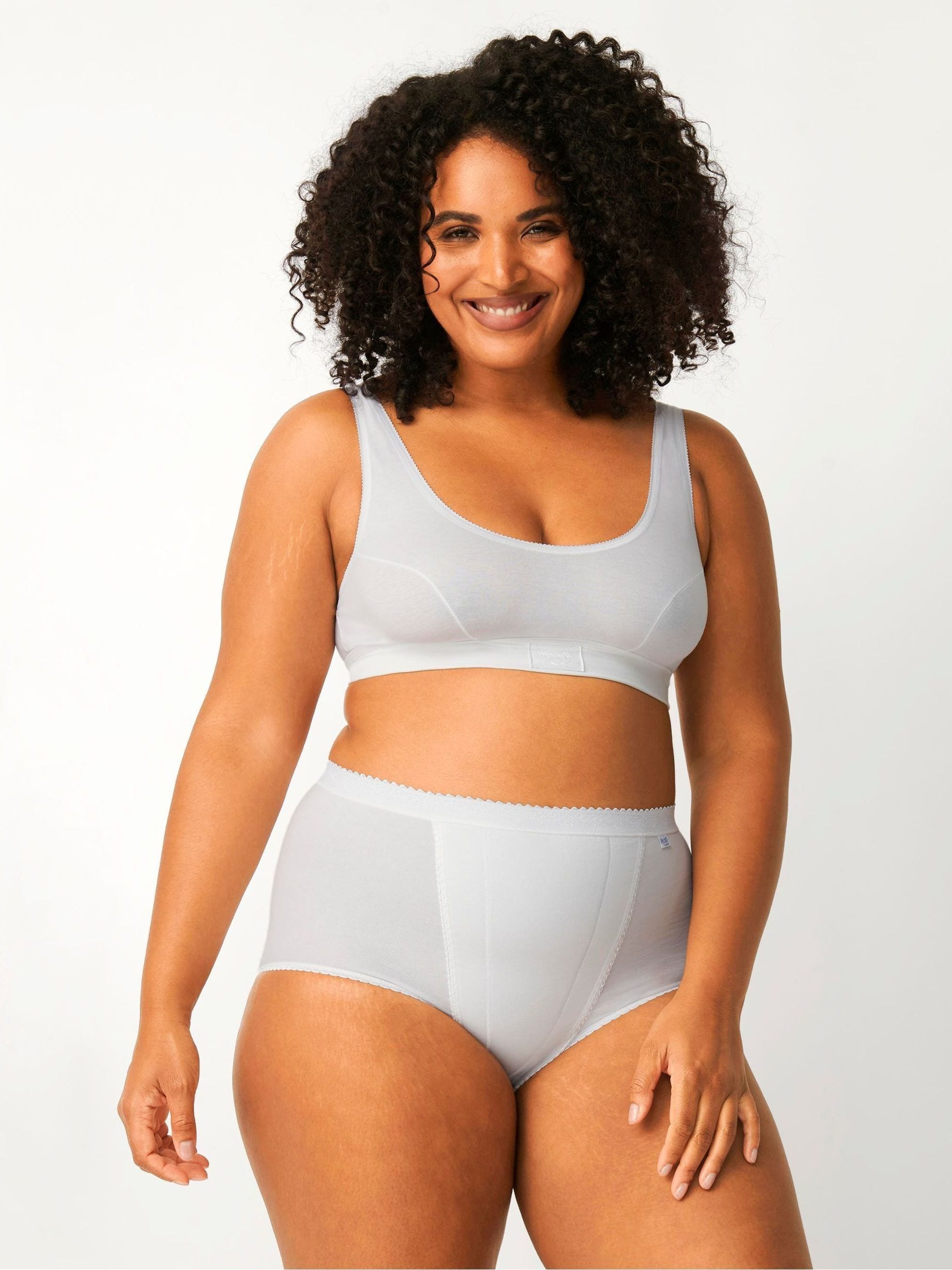 Wit - Sloggi set van 2 buikcorrigerende slips