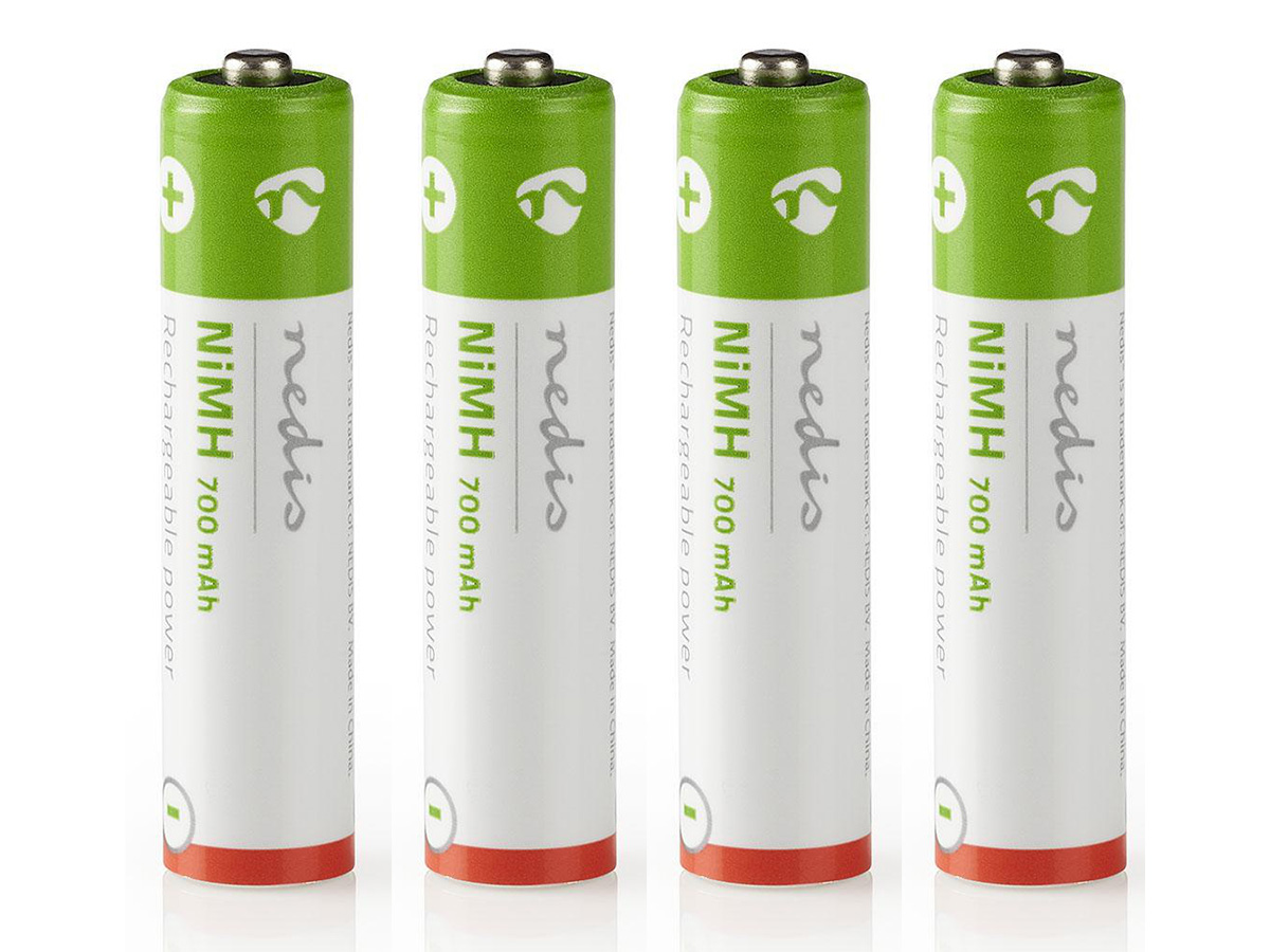 Nedis oplaadbare AAA NiMH-Batterijen - Set van 4