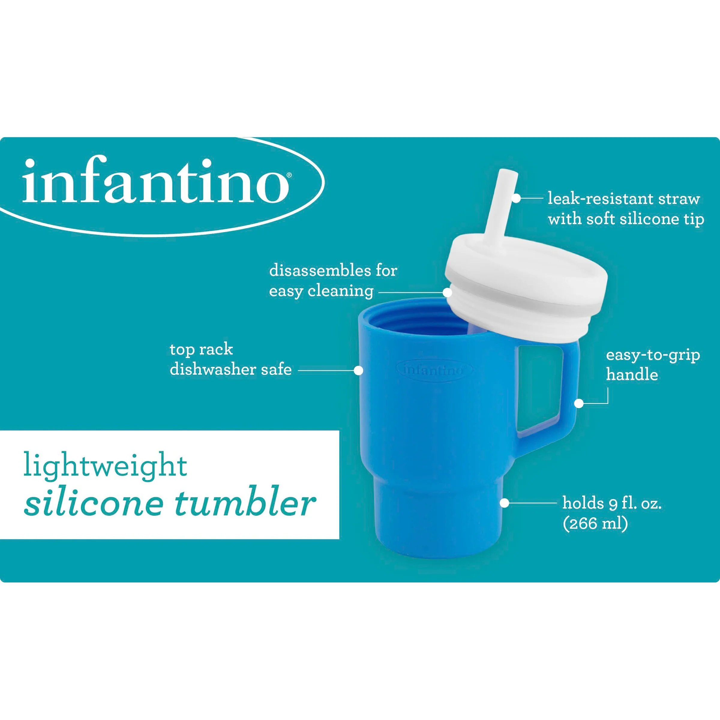 Infantino Mein 1. Tumbler 266 ml blau