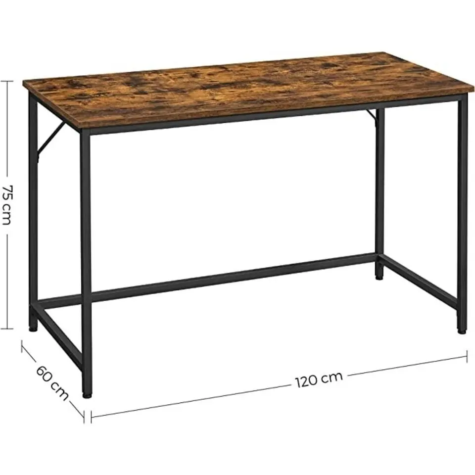 Parya Home - Computer bureau - Bruin-zwart - 120 x 60 x 75 cm