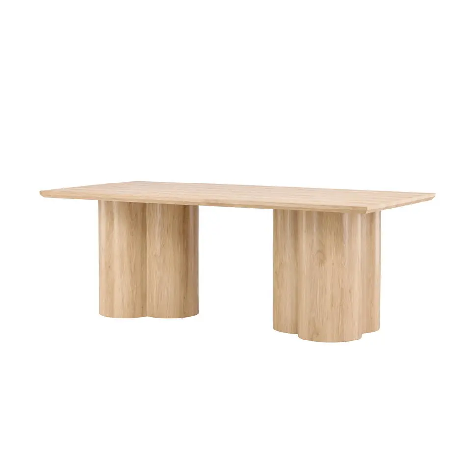 Eettafel Naturel 210cm - Fineer - 6-8 Personen - Tafel Olivia