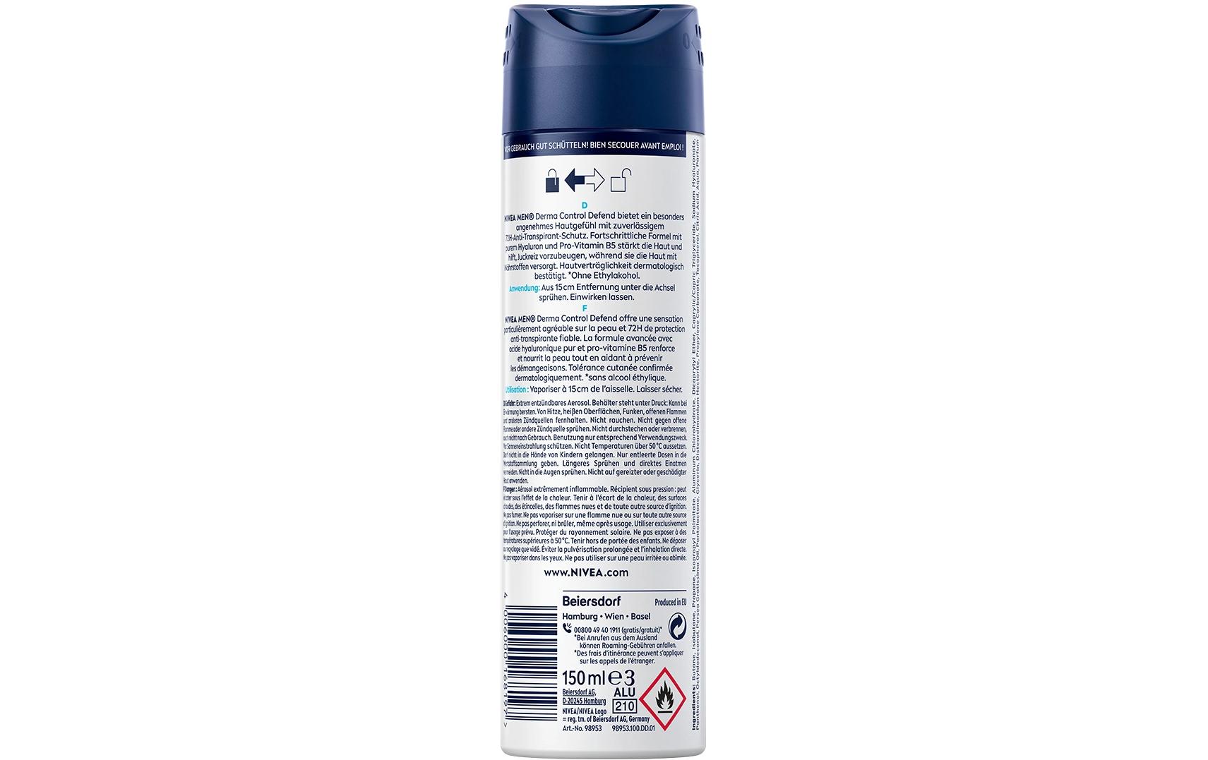 Deo Spray Derma Control Defend 150 mlDeo-Spray bietet Pflege und Schutz
