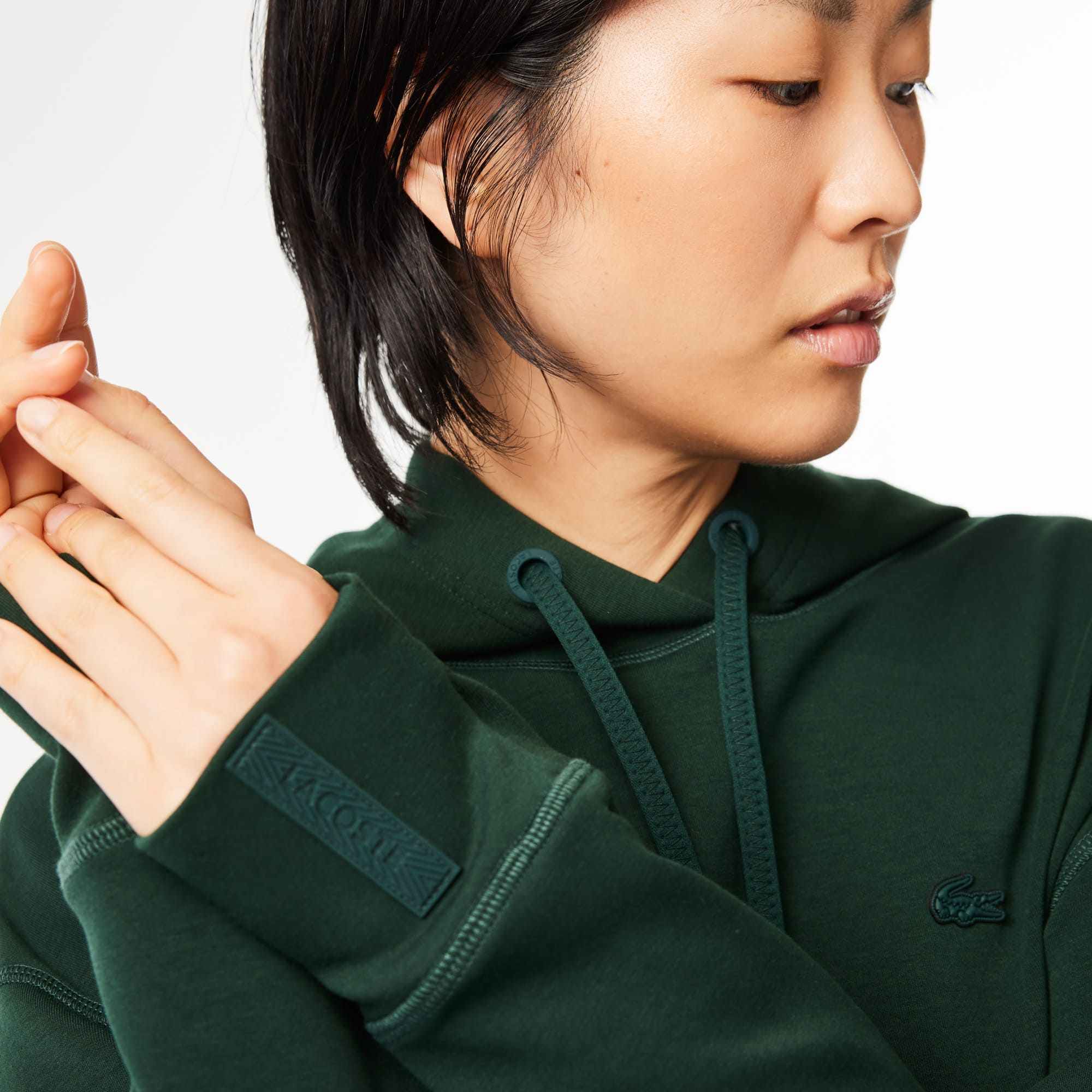 Sweatshirt à capuche Jogger femme Lacoste avec passe-pouce Sweatshirts - Vert - Lacoste - Femme