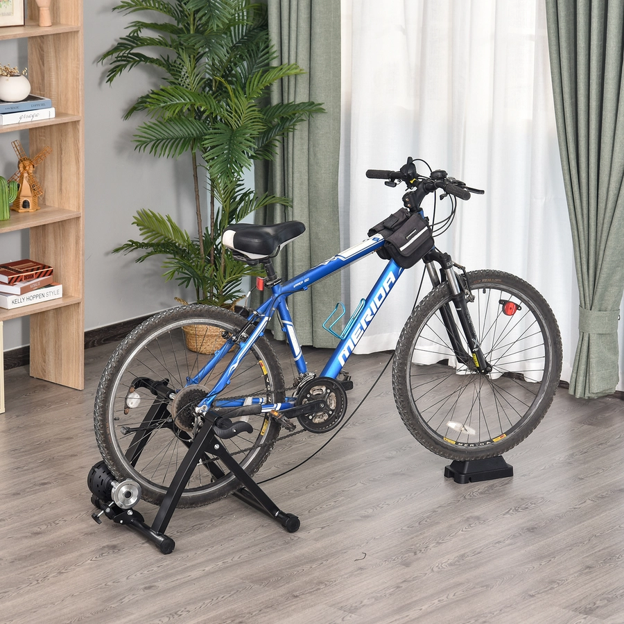 HOMCOM Rollentrainer mit Magnetbremse schwarz, silber