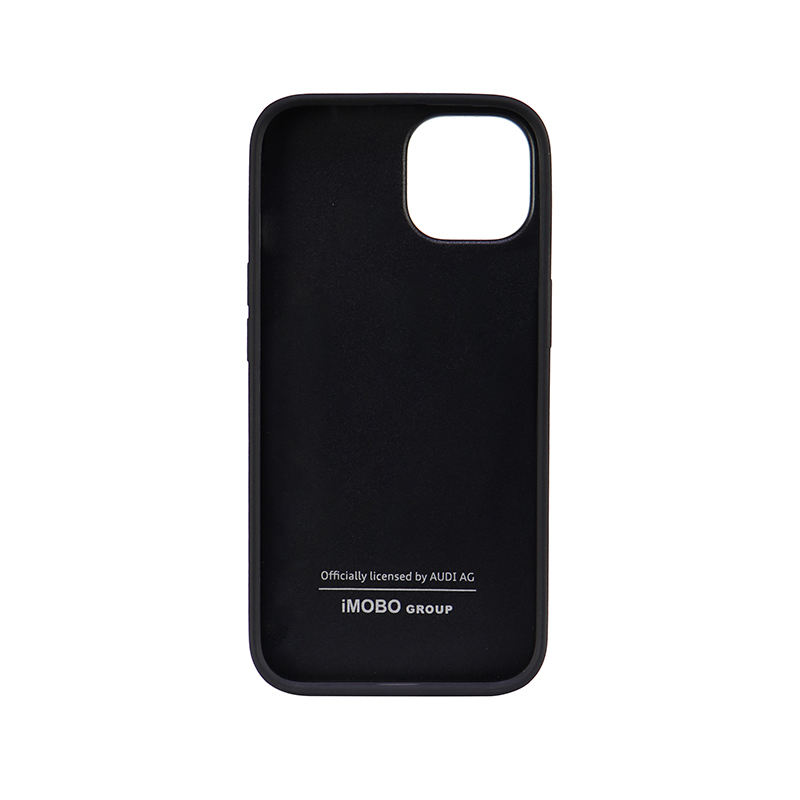 iPhone 14 Leder Hardcase Hülle (AU-TPUPCIP13PM-TT/D1-BK) - Schwarz