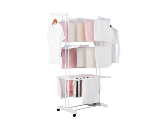 HERZBERG - Séchoir multifonctions 20m d'étendage blanc hg8034-wht