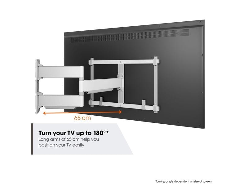 Vogel's Wandhalterung TVM 5645 - Weiss Schwenkbare, ultradünne TV-Wandhalterung für TV-Geräte von 40 bis 77 Zoll