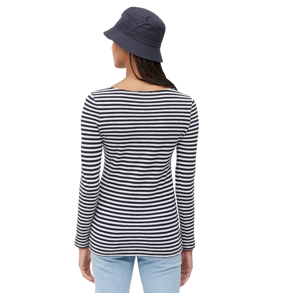 Dames Top 25021 top ls stripe structure